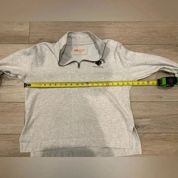 Plymouth State Panthers Unisex 1/4 Zip Sweatshirt by Red Shirt Cotton Med EUC - Picture 7 of 9